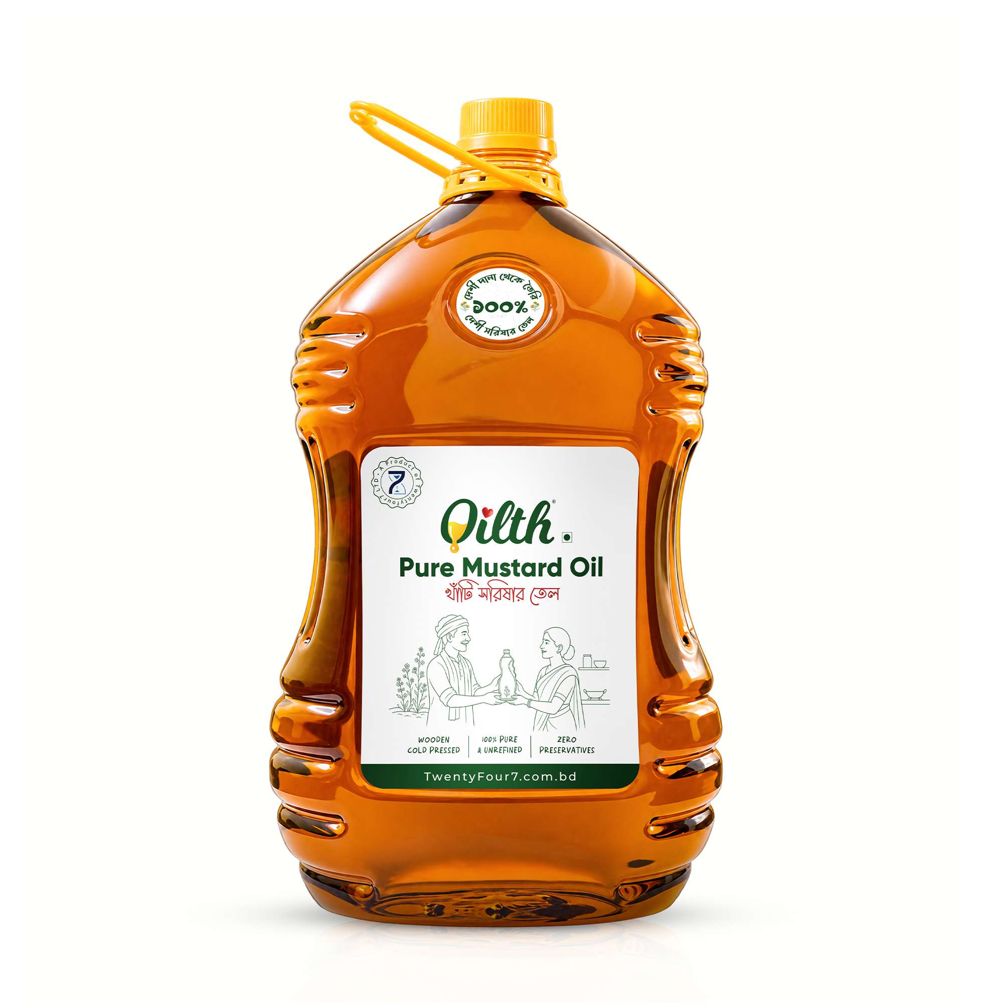 Oilth Pure Mustard Oil 5 Liter | অয়েলথ খাঁটি সরিষার তেল ৫ লিটার